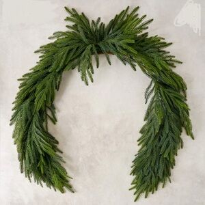 Magnolia Real Touch Norfolk Pine Mantel Swag - 72" NEW